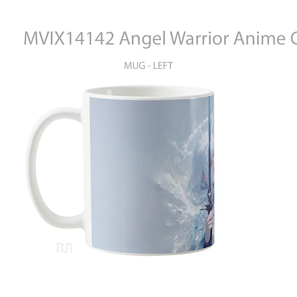 Mug Angel Warrior Anime Girl Sword Cangkir Anime - All-side / Desain