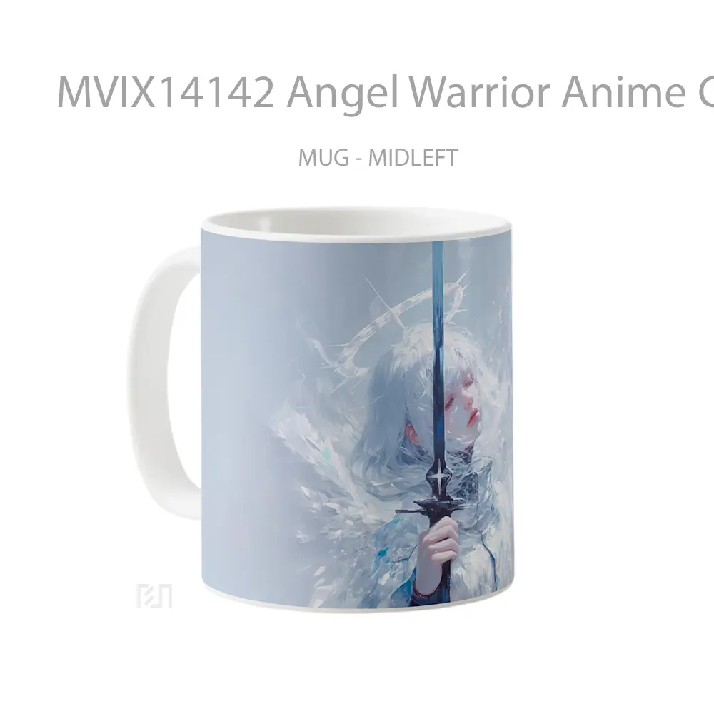 Mug Angel Warrior Anime Girl Sword Cangkir Anime - All-side / Desain