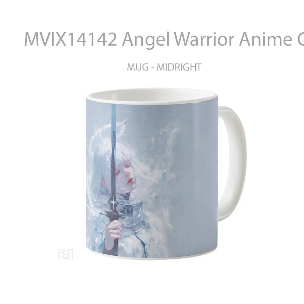 Mug Angel Warrior Anime Girl Sword Cangkir Anime - All-side / Desain