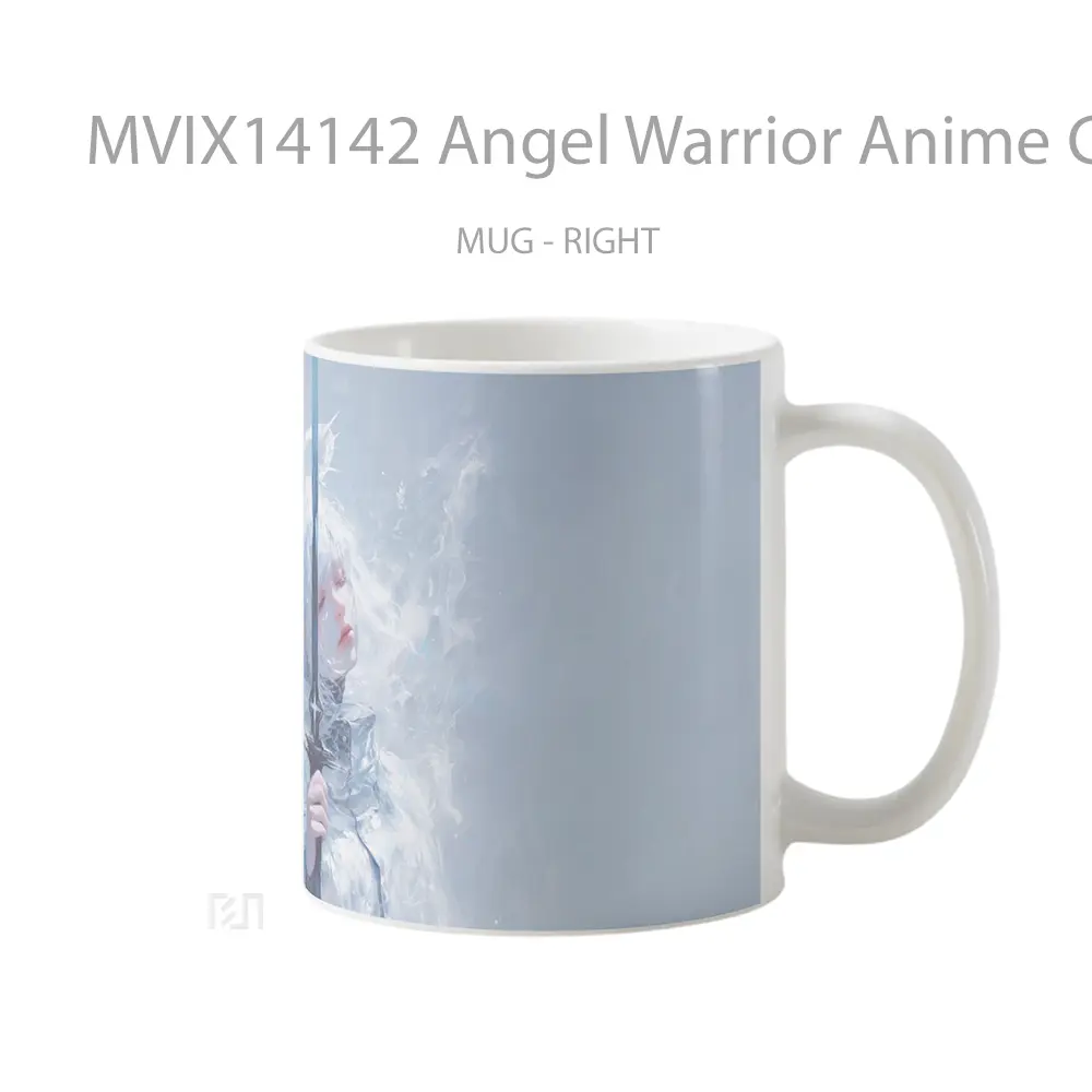 Mug Angel Warrior Anime Girl Sword Cangkir Anime - All-side / Desain