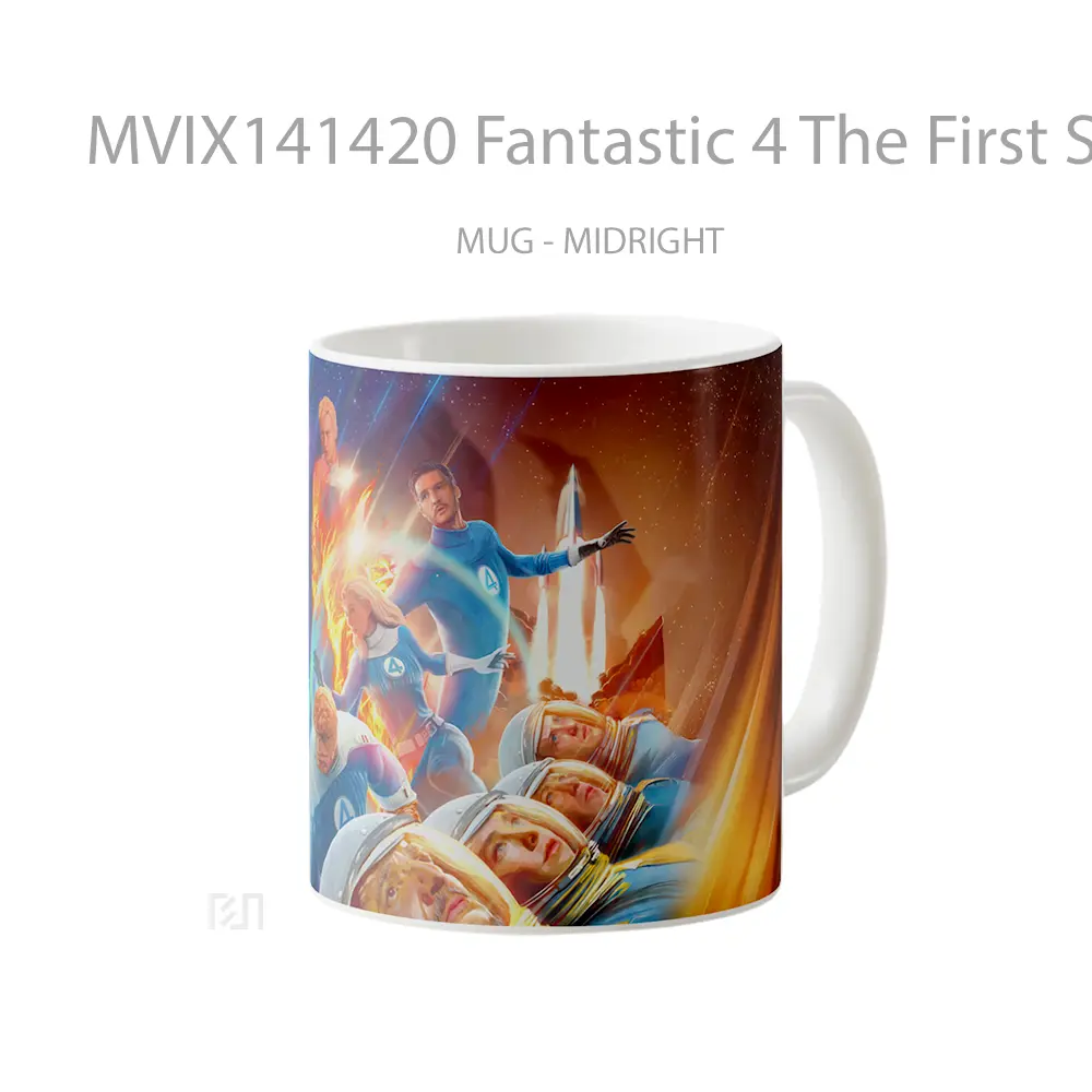 Mug Fantastic 4 The First Steps 2025 Movie Gelas Keramik Unik - All-side / Desain