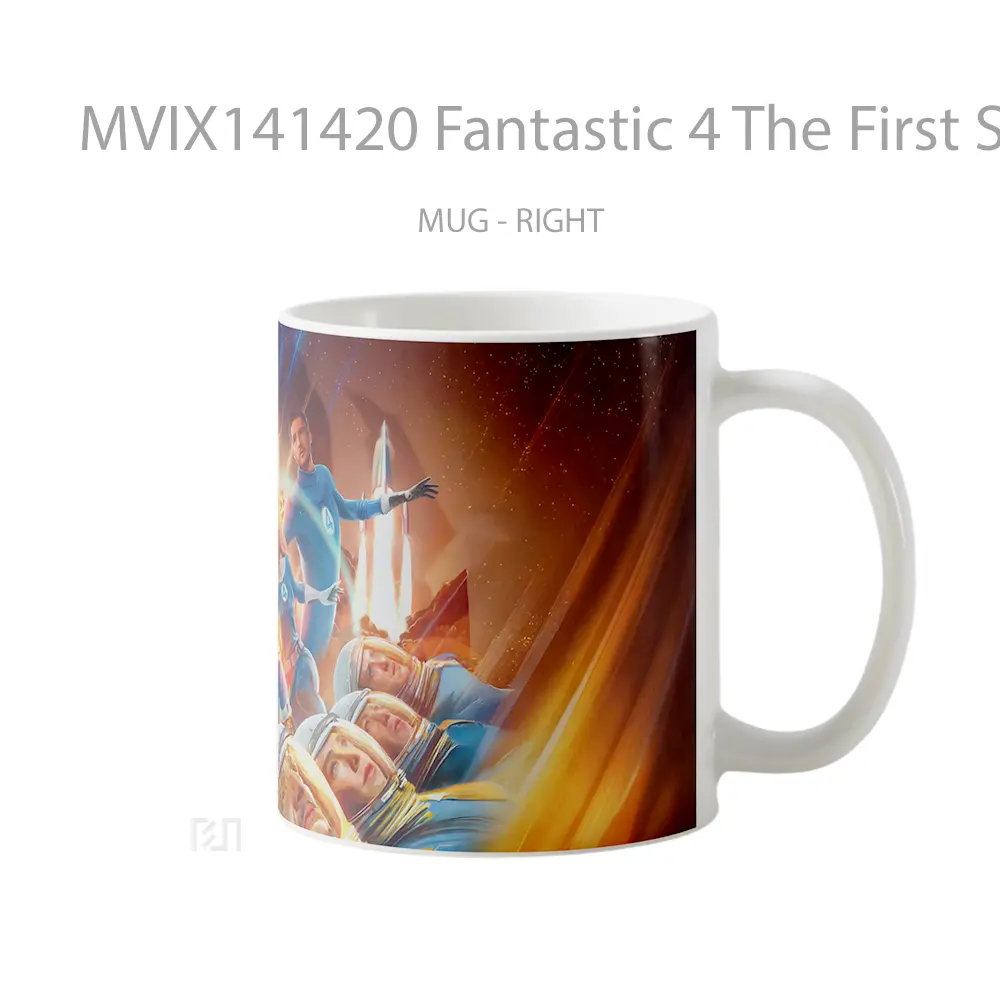 Mug Fantastic 4 The First Steps 2025 Movie Gelas Keramik Unik - All-side / Desain