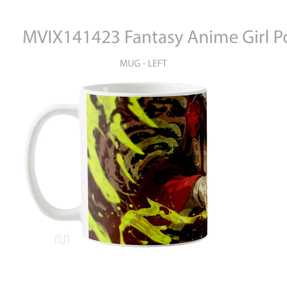 Mug Fantasy Anime Girl Power Cangkir Anime - All-side / Desain