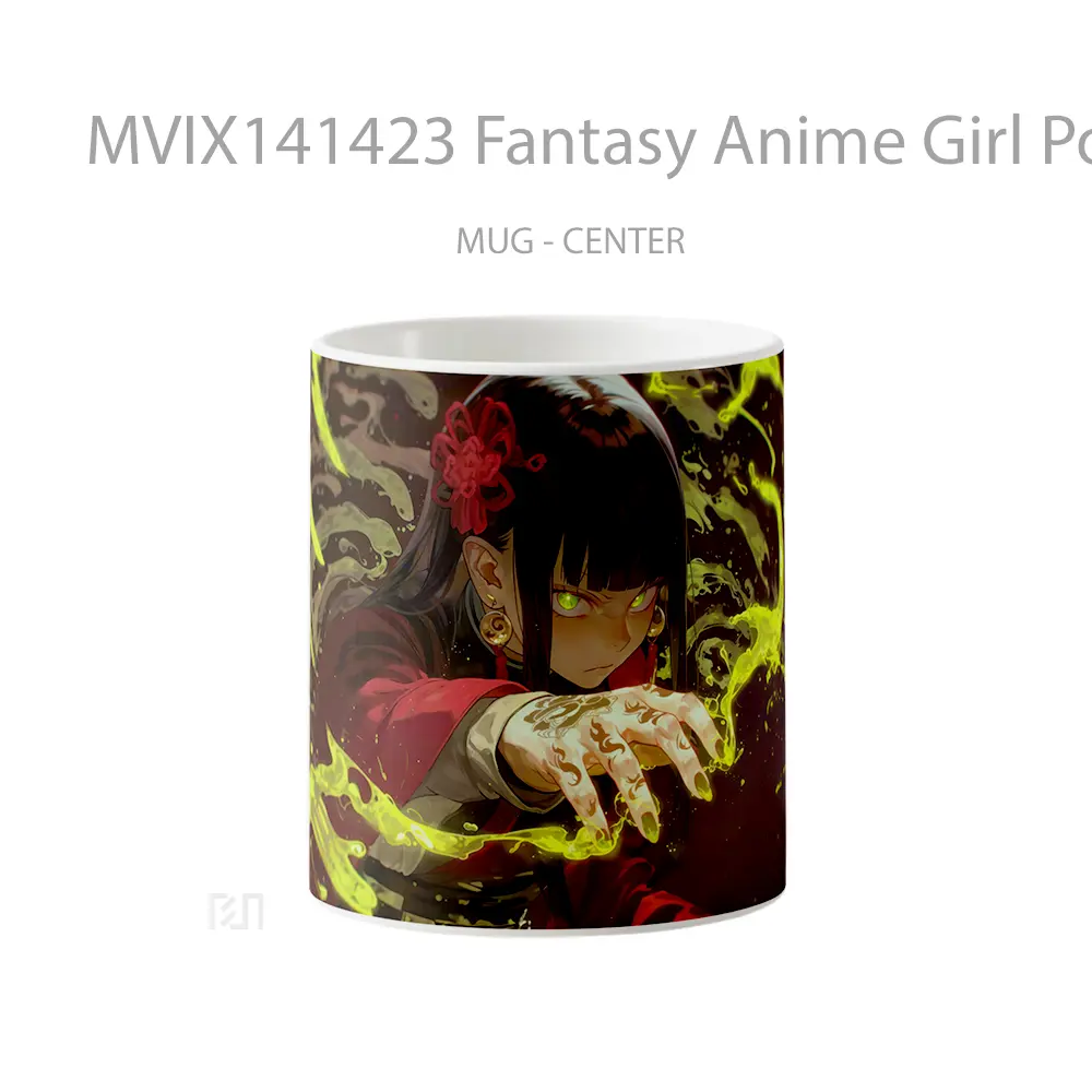 Mug Fantasy Anime Girl Power Cangkir Anime