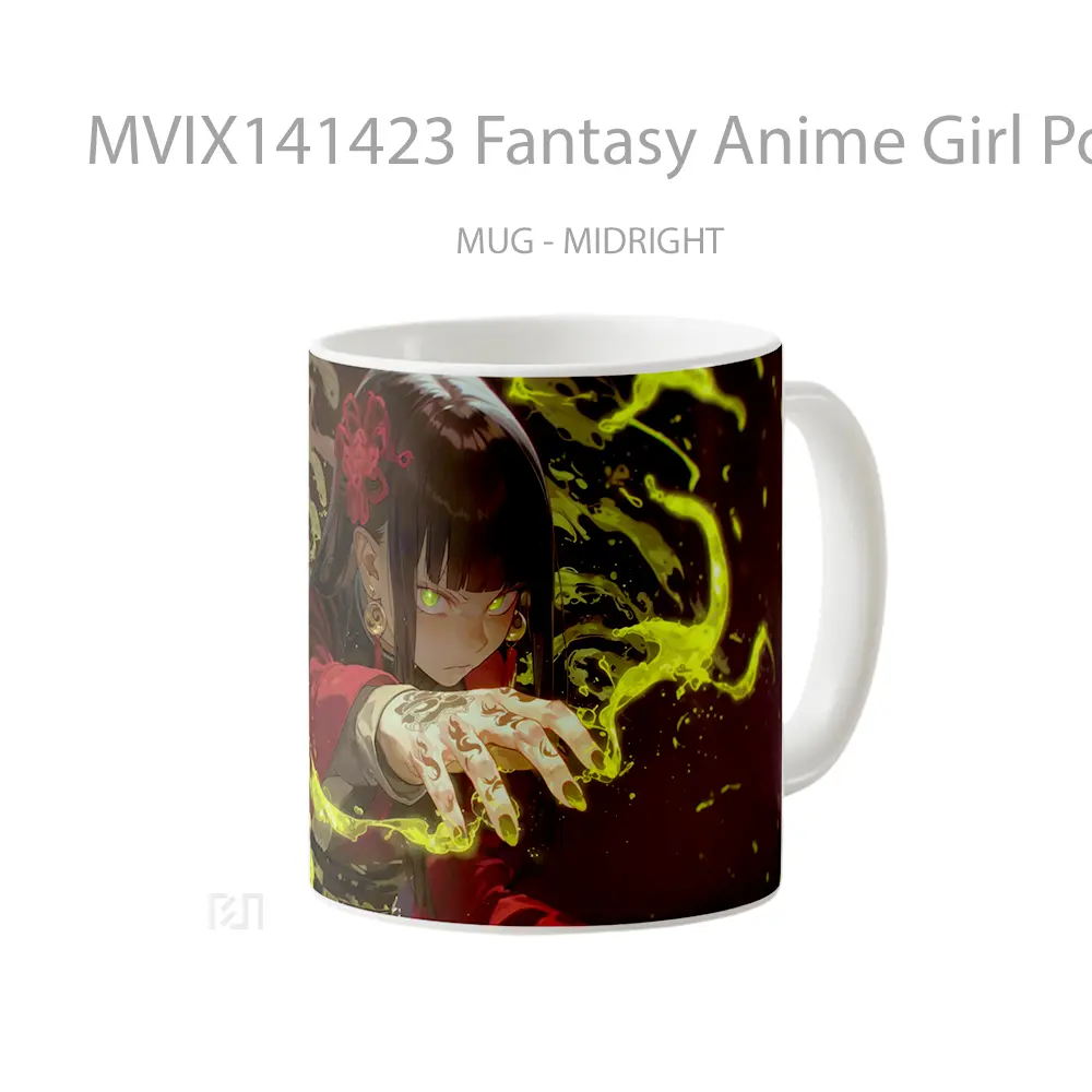 Mug Fantasy Anime Girl Power Cangkir Anime - All-side / Desain