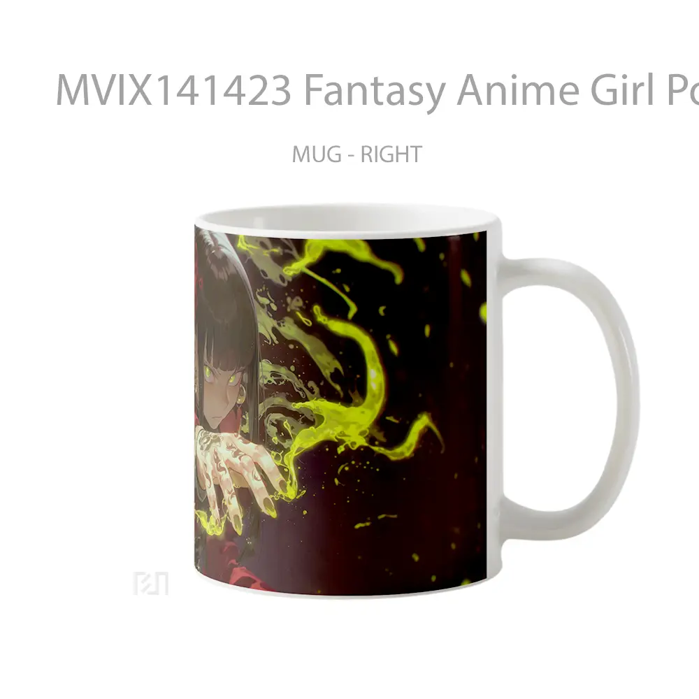 Mug Fantasy Anime Girl Power Cangkir Anime - All-side / Desain