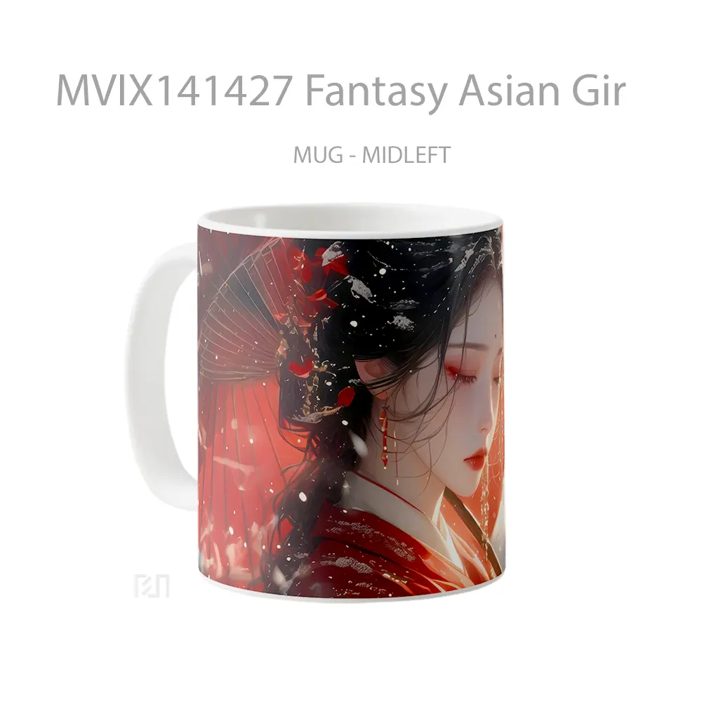 Mug Fantasy Asian Gir Gelas Keramik Unik - All-side / Desain