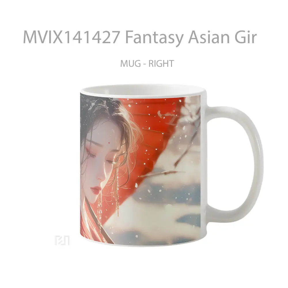 Mug Fantasy Asian Gir Gelas Keramik Unik - All-side / Desain