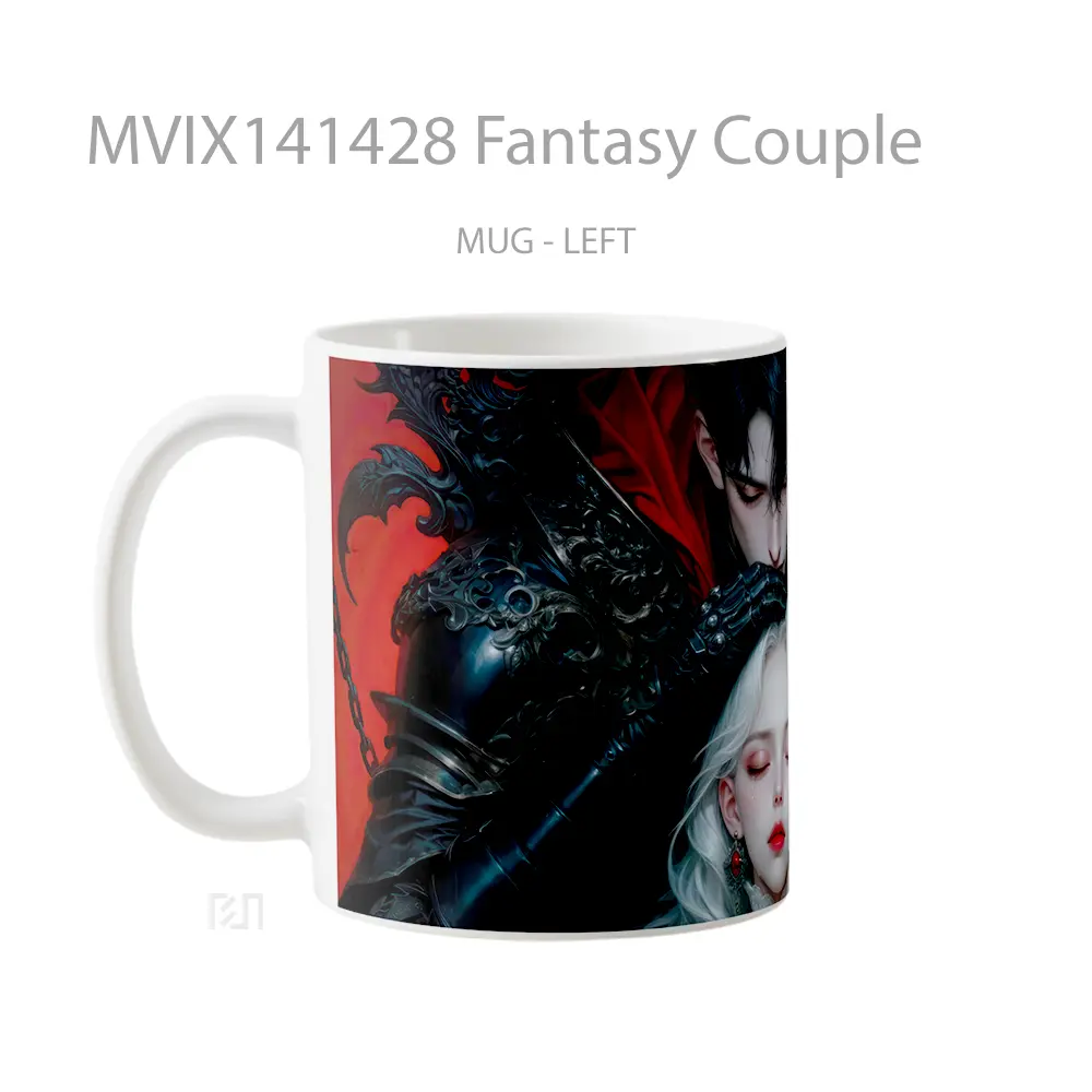Mug Fantasy Couple Gelas Keramik Unik - All-side / Desain