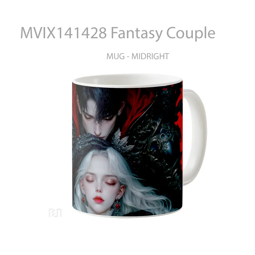 Mug Fantasy Couple Gelas Keramik Unik - All-side / Desain