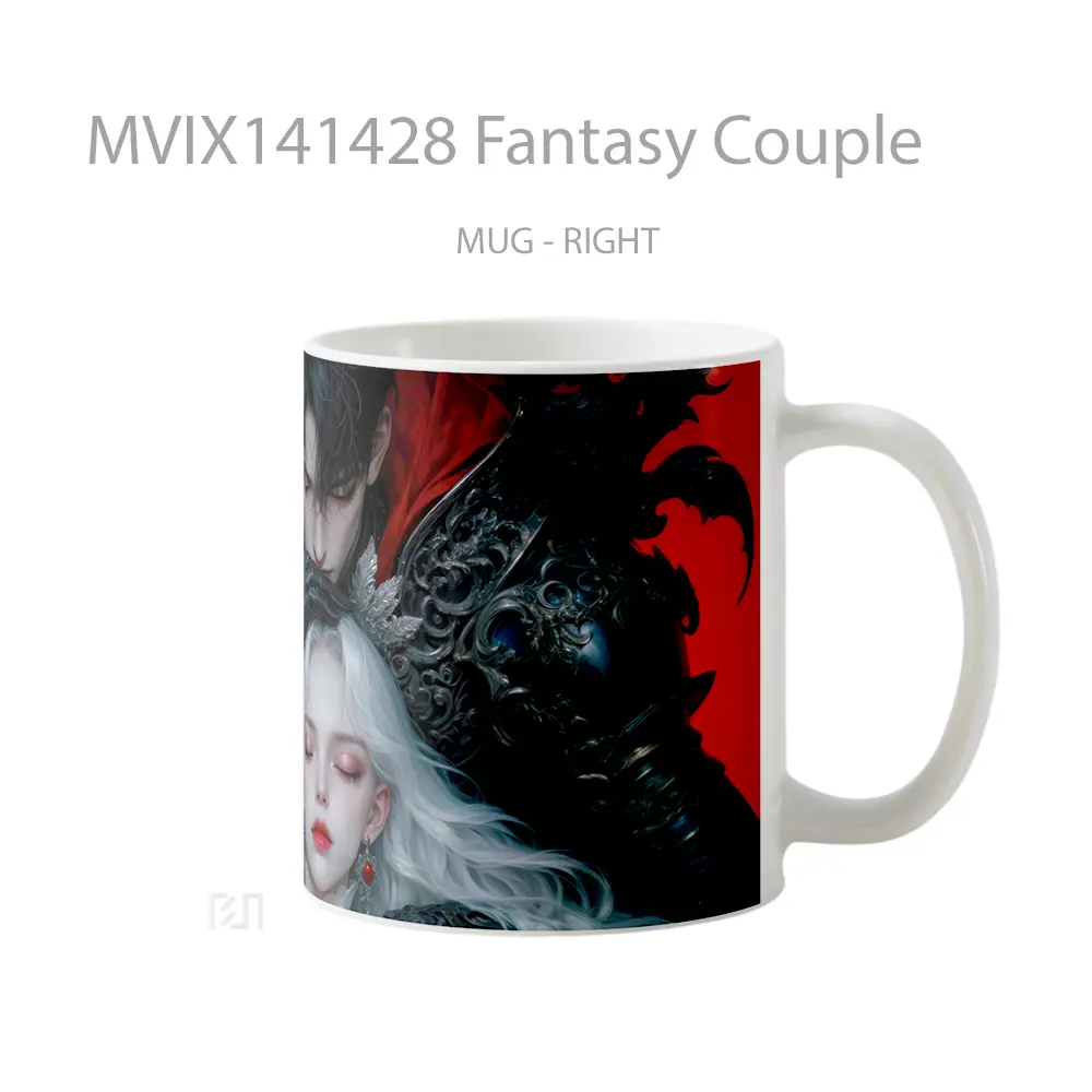 Mug Fantasy Couple Gelas Keramik Unik - All-side / Desain