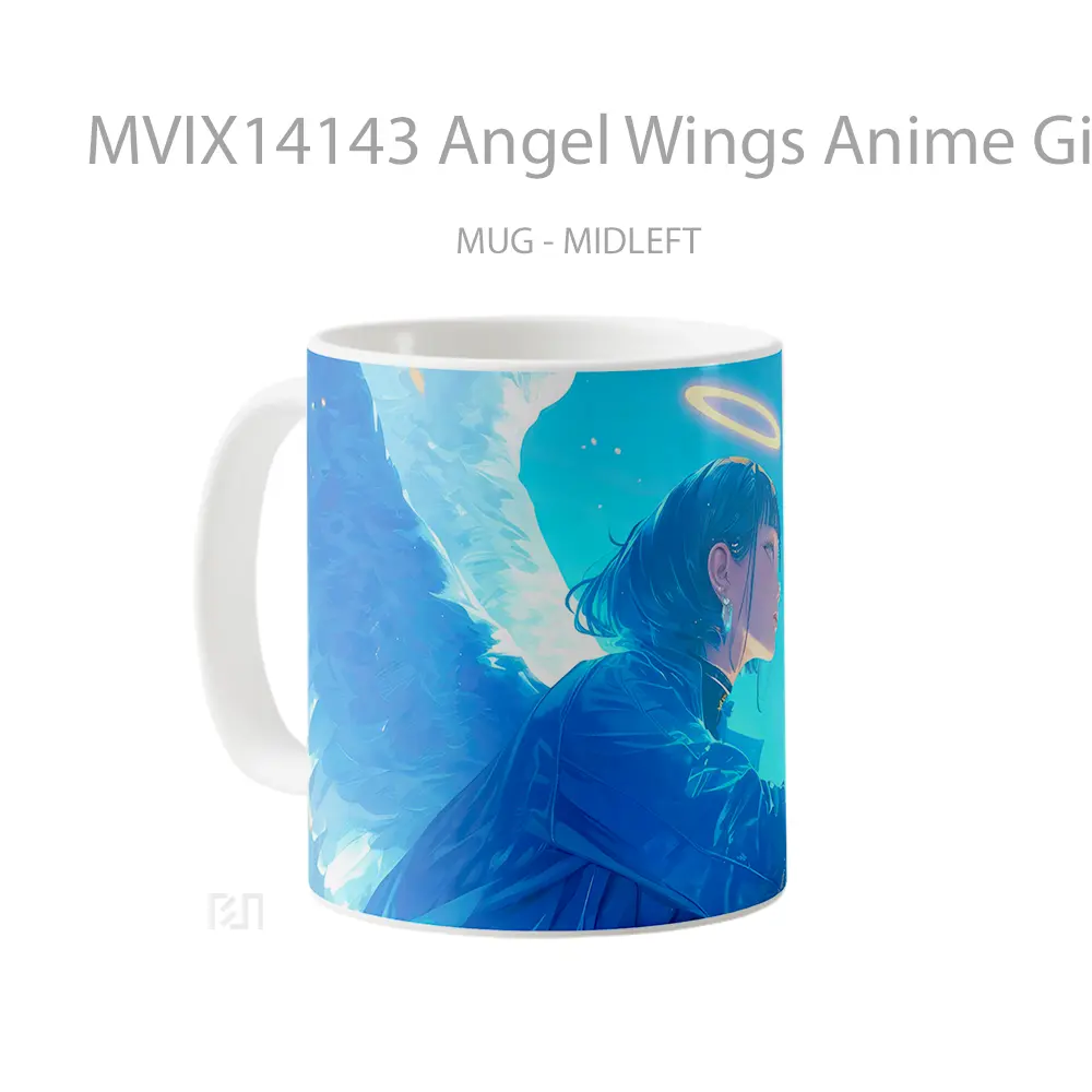 Mug Angel Wings Anime Girl Cangkir Anime - All-side / Desain