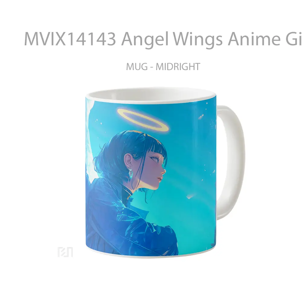 Mug Angel Wings Anime Girl Cangkir Anime - All-side / Desain