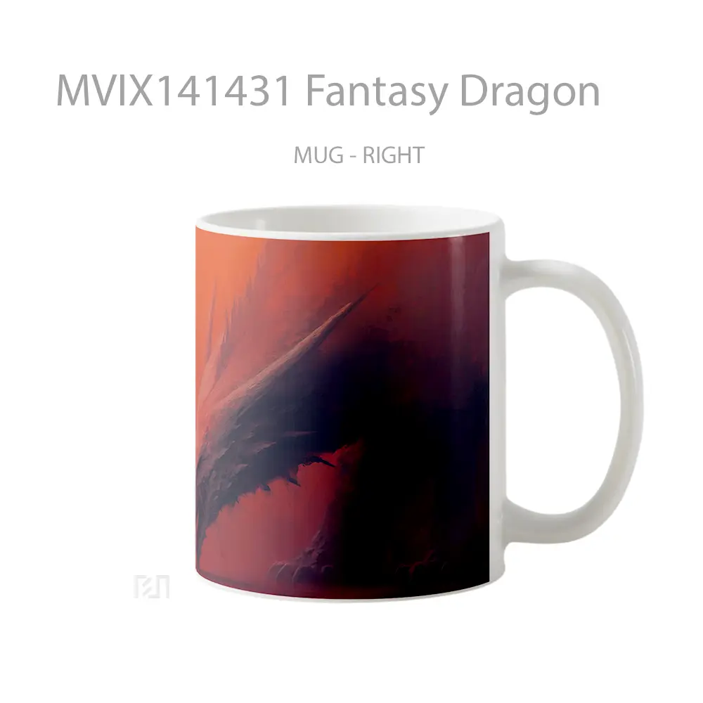 Mug Fantasy Dragon Gelas Keramik Unik - All-side / Desain