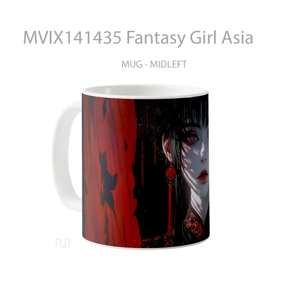Mug Fantasy Girl Asia Gelas Keramik Unik - All-side / Desain