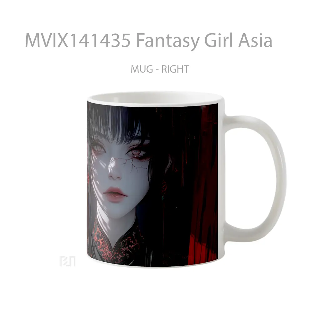 Mug Fantasy Girl Asia Gelas Keramik Unik - All-side / Desain