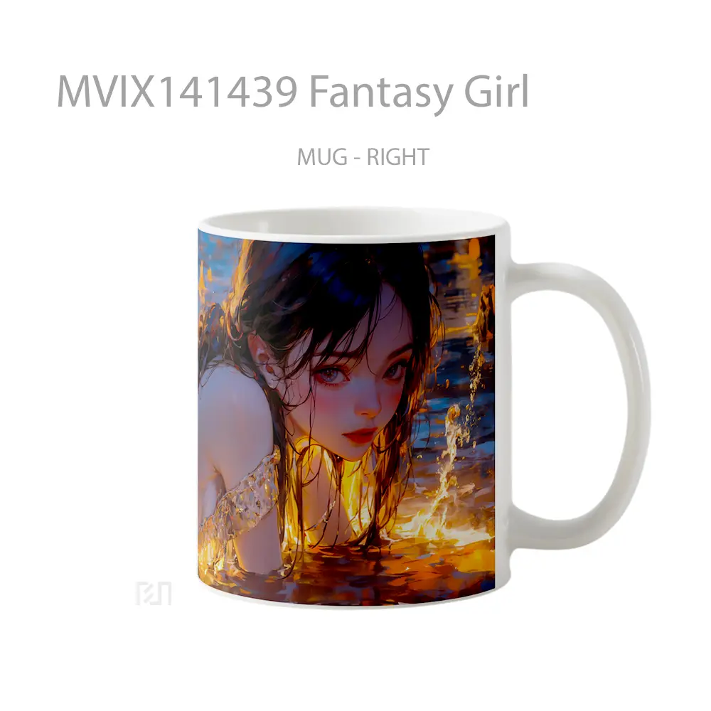 Mug Fantasy Girl Gelas Keramik Unik - All-side / Desain