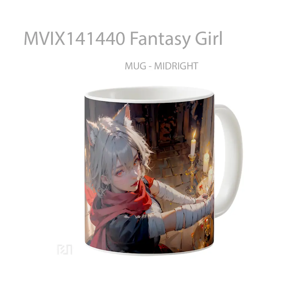 Mug Fantasy Girl Gelas Keramik Unik - All-side / Desain