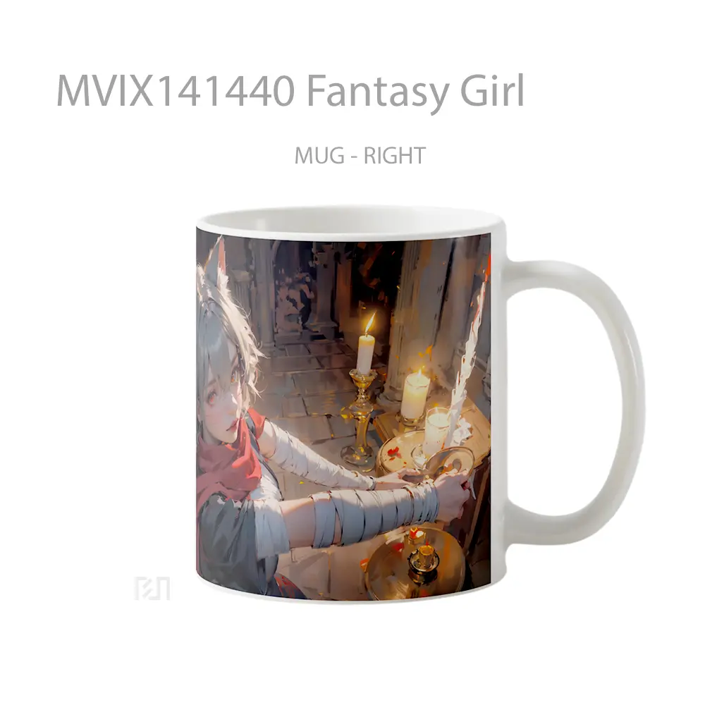 Mug Fantasy Girl Gelas Keramik Unik - All-side / Desain