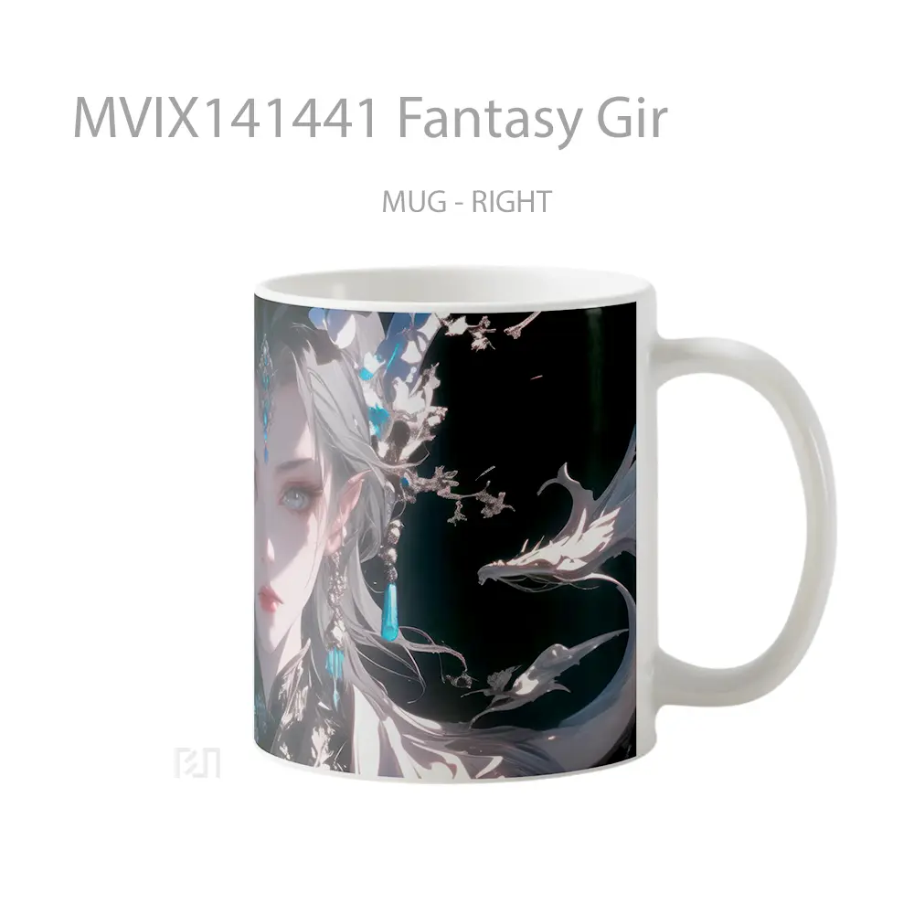 Mug Fantasy Gir Gelas Keramik Unik - All-side / Desain
