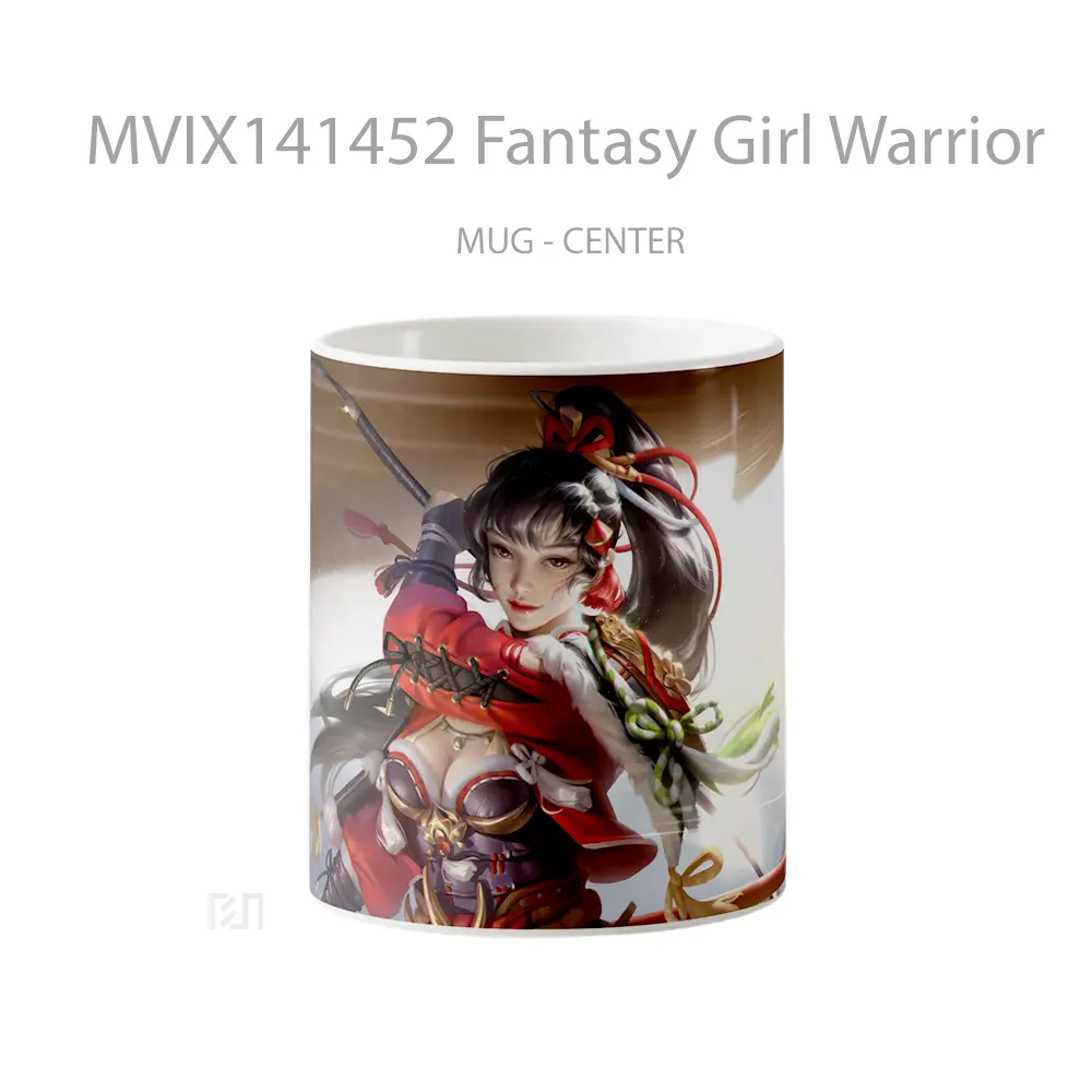 Mug Fantasy Girl Warrior Gelas Keramik Unik