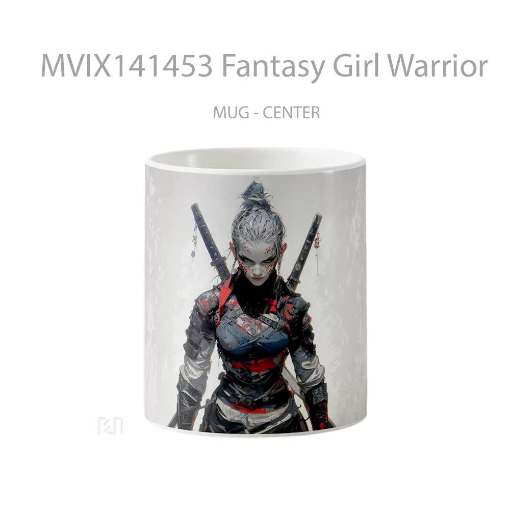 Mug Fantasy Girl Warrior Gelas Keramik Unik