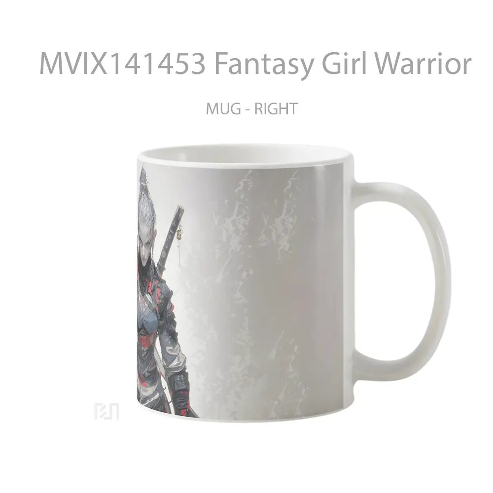 Mug Fantasy Girl Warrior Gelas Keramik Unik - All-side / Desain