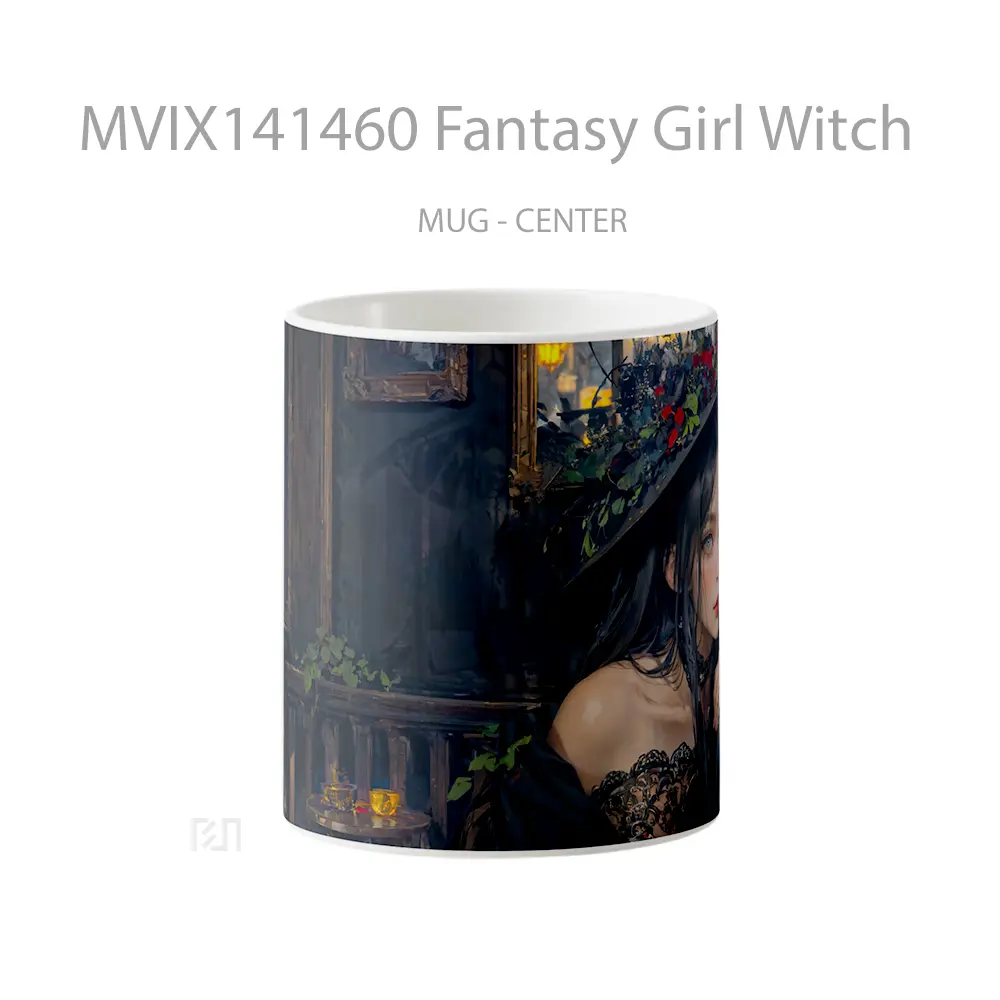 Mug Fantasy Girl Witch Gelas Keramik Unik