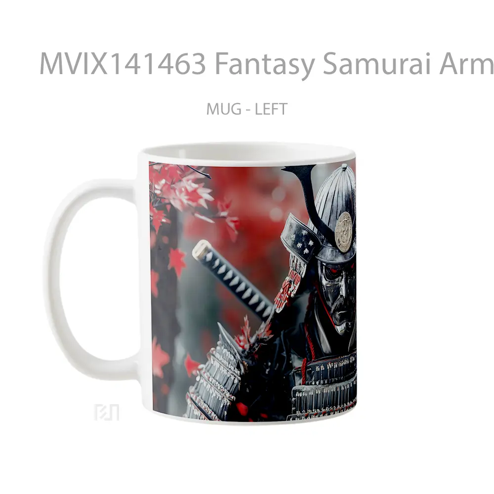 Mug Fantasy Samurai Armor Gelas Keramik Unik - All-side / Desain