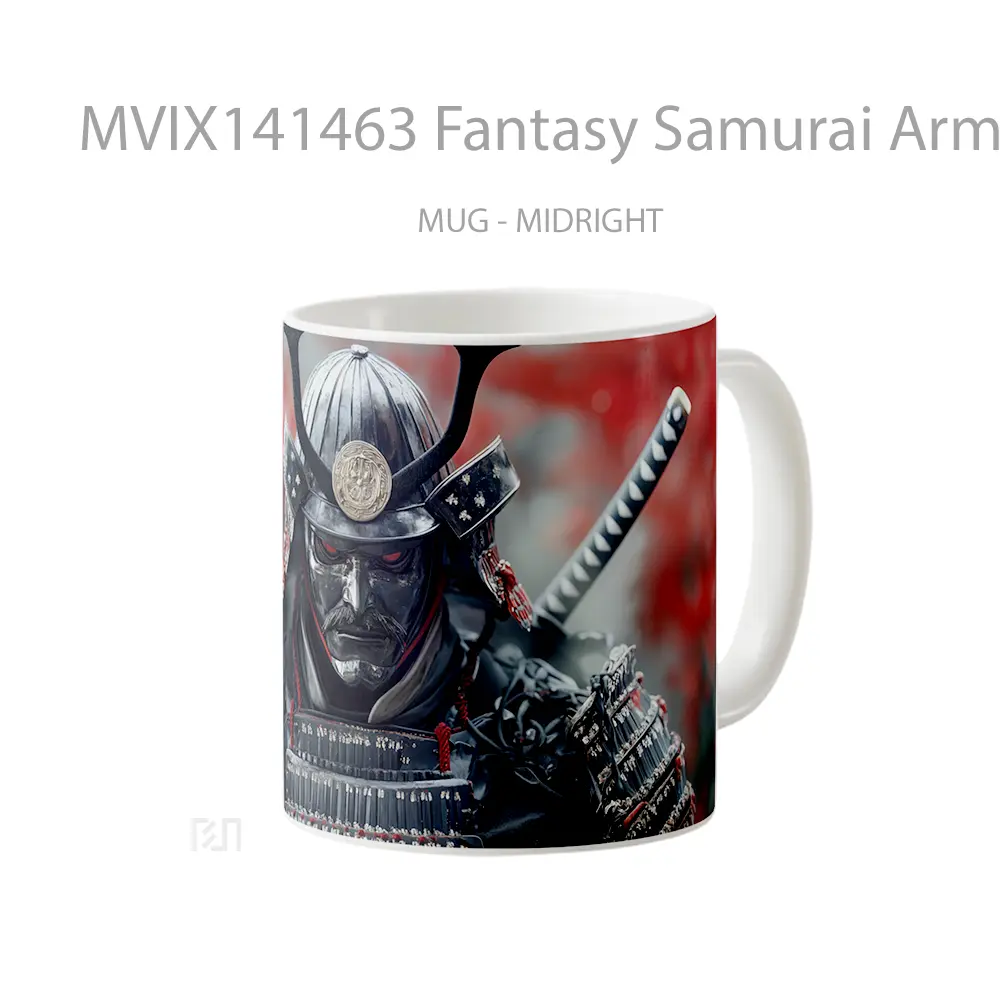 Mug Fantasy Samurai Armor Gelas Keramik Unik - All-side / Desain