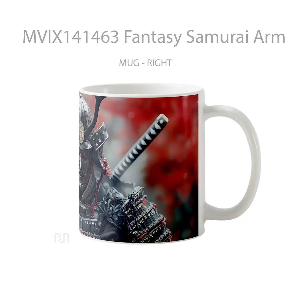 Mug Fantasy Samurai Armor Gelas Keramik Unik - All-side / Desain