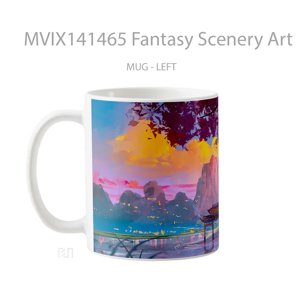 Mug Fantasy Scenery Art Gelas Keramik Unik - All-side / Desain