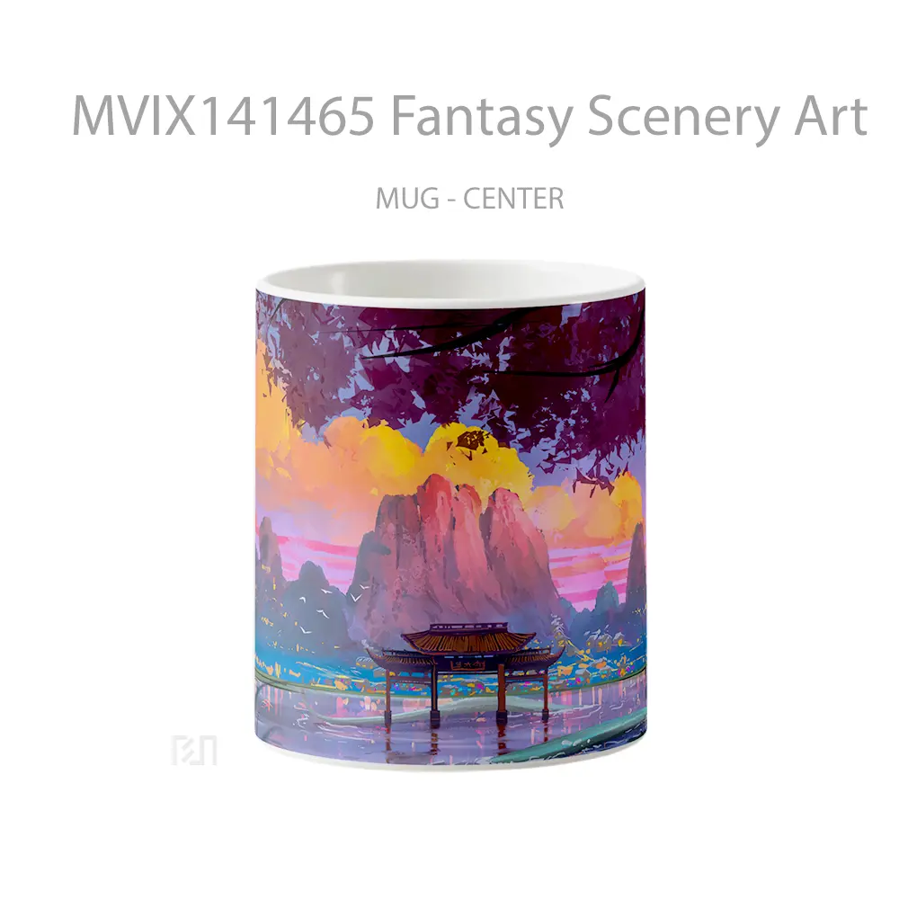 Mug Fantasy Scenery Art Gelas Keramik Unik