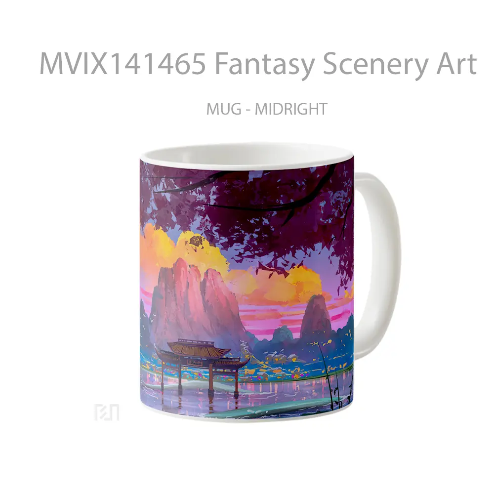 Mug Fantasy Scenery Art Gelas Keramik Unik - All-side / Desain