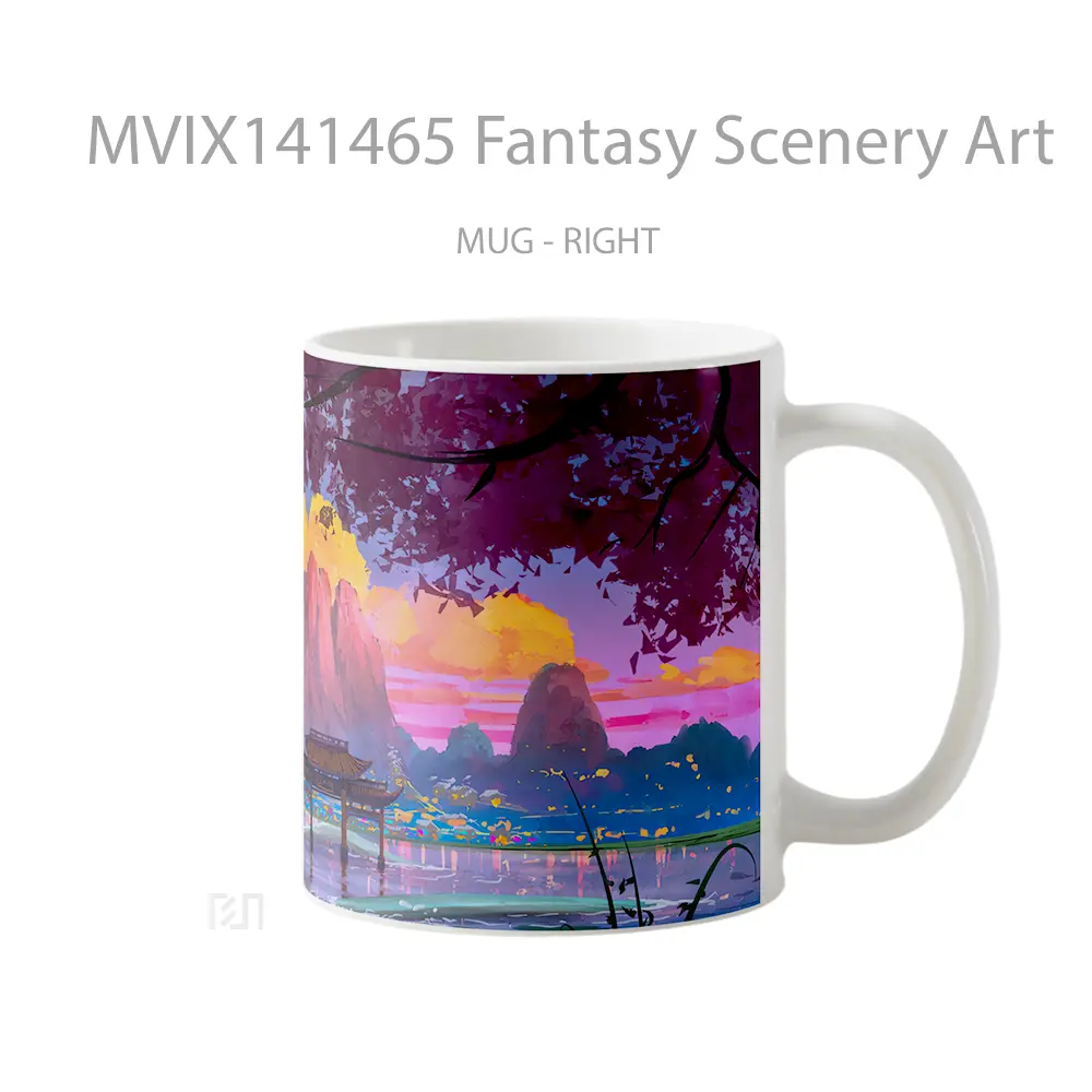Mug Fantasy Scenery Art Gelas Keramik Unik - All-side / Desain