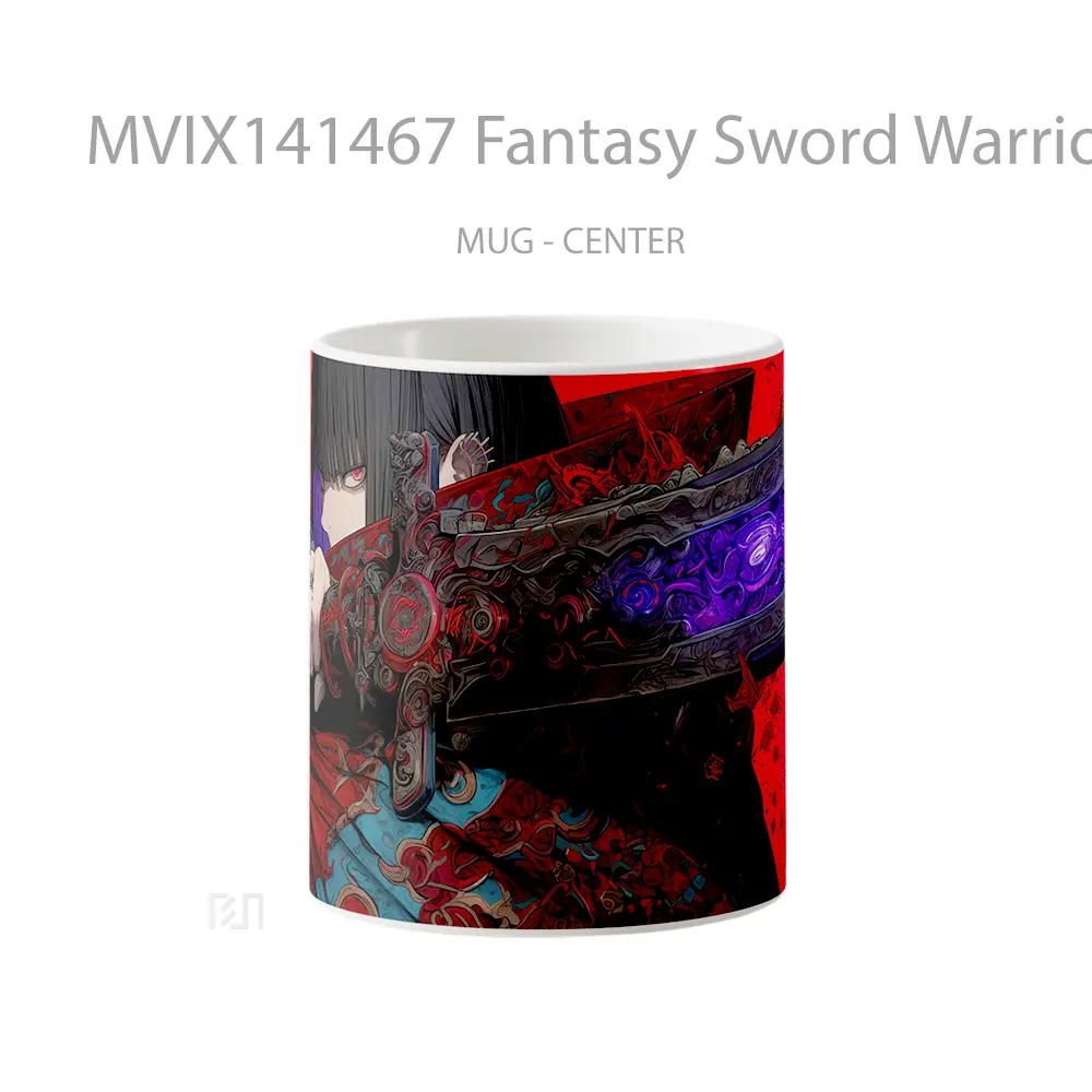 Mug Fantasy Sword Warrior Anime Cangkir Anime