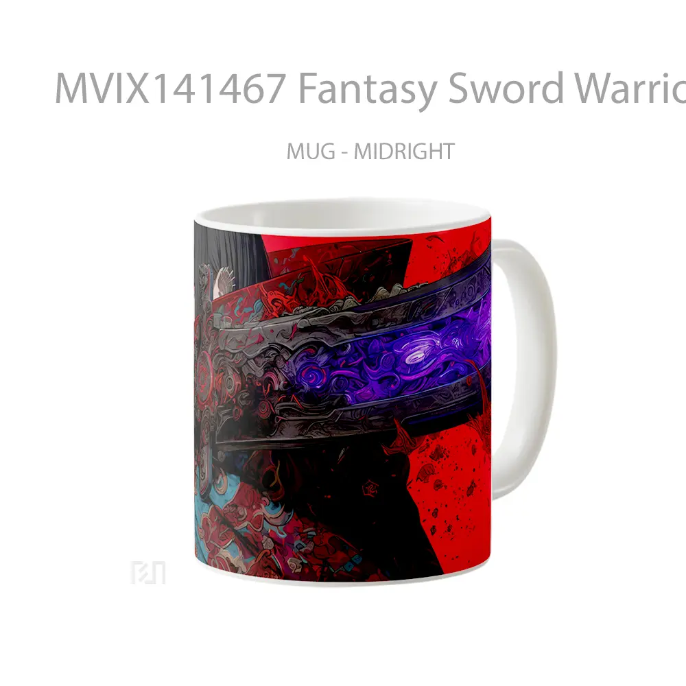 Mug Fantasy Sword Warrior Anime Cangkir Anime - All-side / Desain