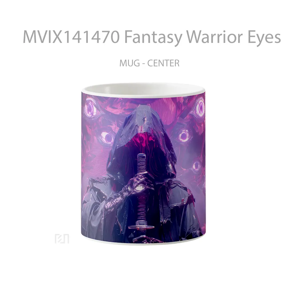 Mug Fantasy Warrior Eyes Gelas Keramik Unik