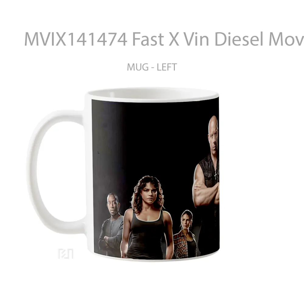 Mug Fast X Vin Diesel Movie Cast Poster Gelas Keramik Unik - All-side / Desain