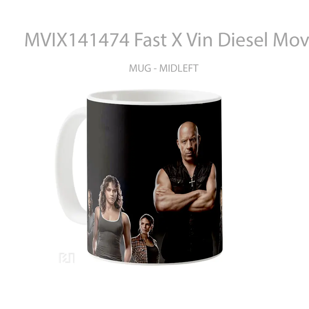 Mug Fast X Vin Diesel Movie Cast Poster Gelas Keramik Unik - All-side / Desain