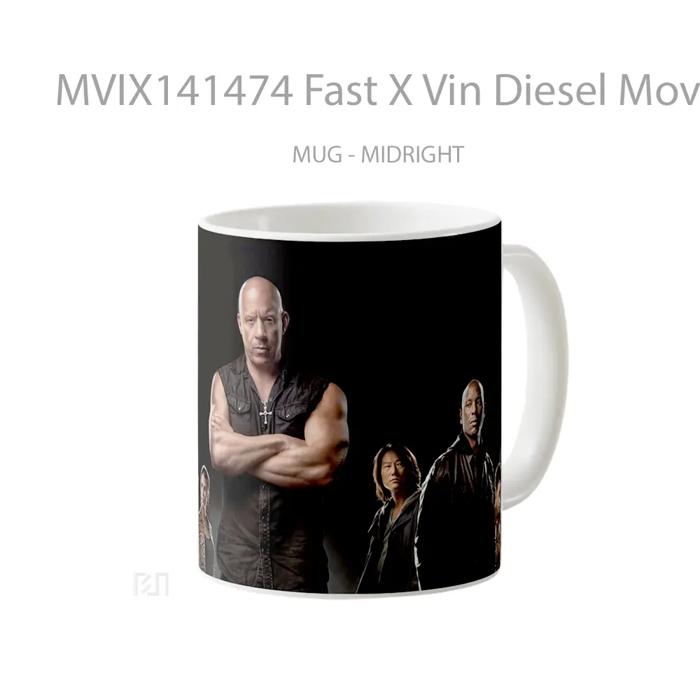 Mug Fast X Vin Diesel Movie Cast Poster Gelas Keramik Unik - All-side / Desain