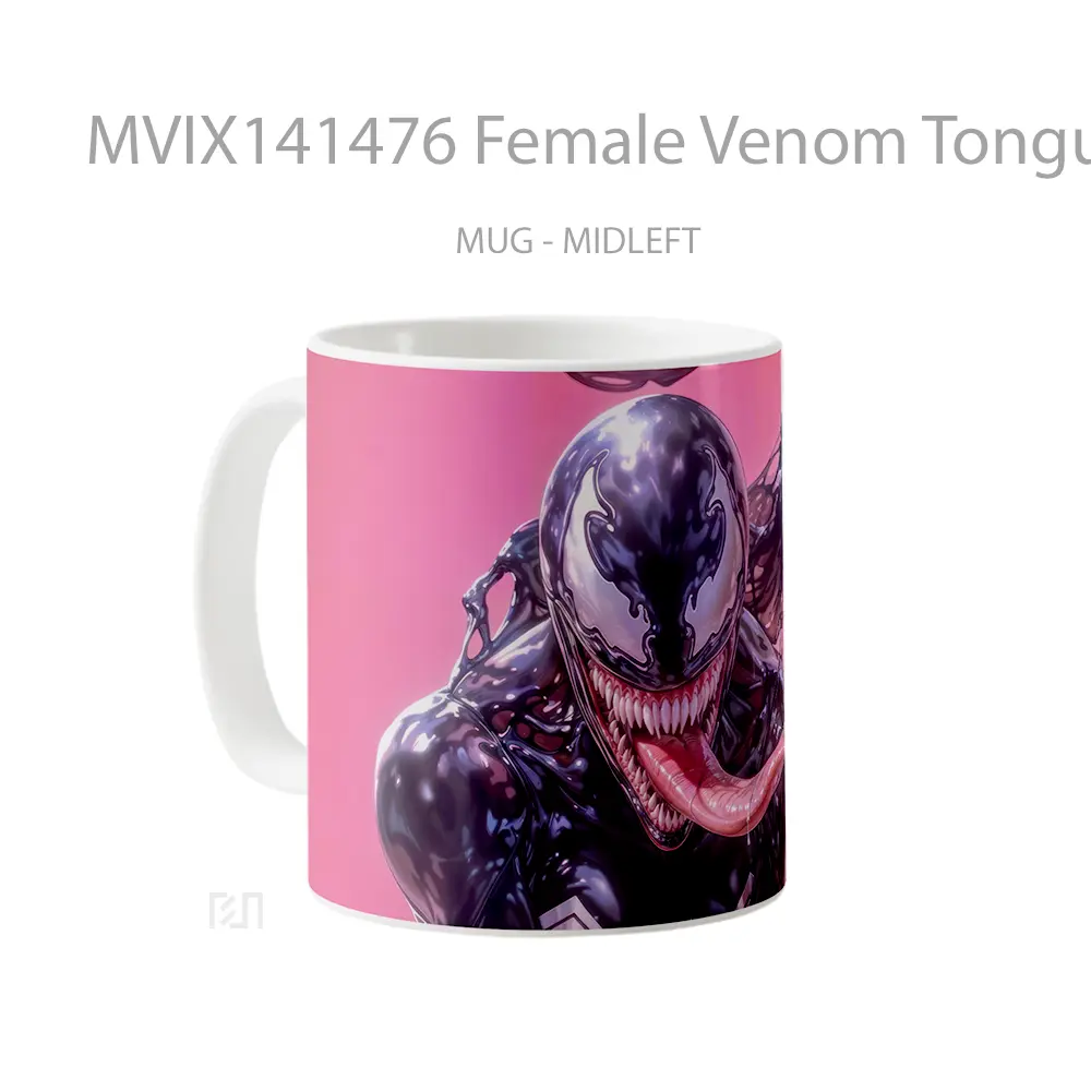 Mug Female Venom Tongue Out Gelas Keramik Unik - All-side / Desain