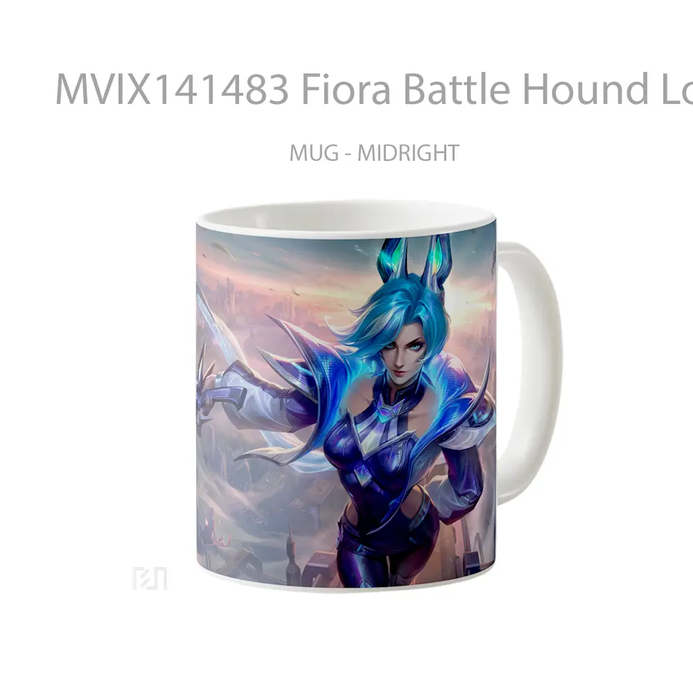 Mug Fiora Battle Hound Lol Wild Rift Skin Splash A Cangkir Gamer - All-side / Desain