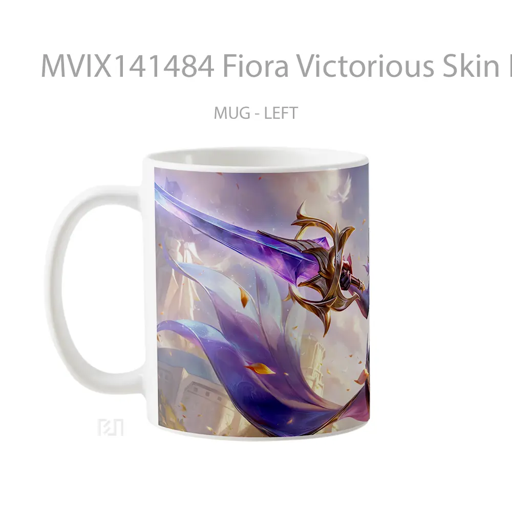 Mug Fiora Victorious Skin Lol Splash A Cangkir Gamer - All-side / Desain