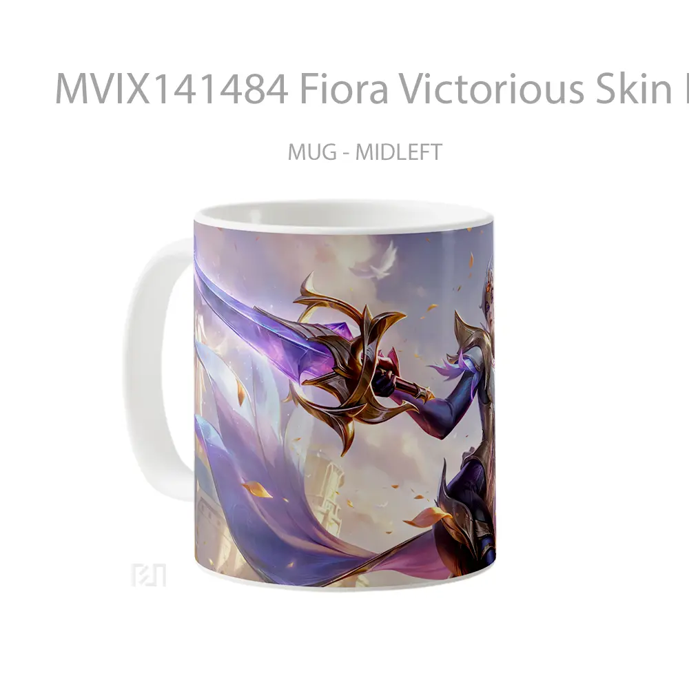 Mug Fiora Victorious Skin Lol Splash A Cangkir Gamer - All-side / Desain
