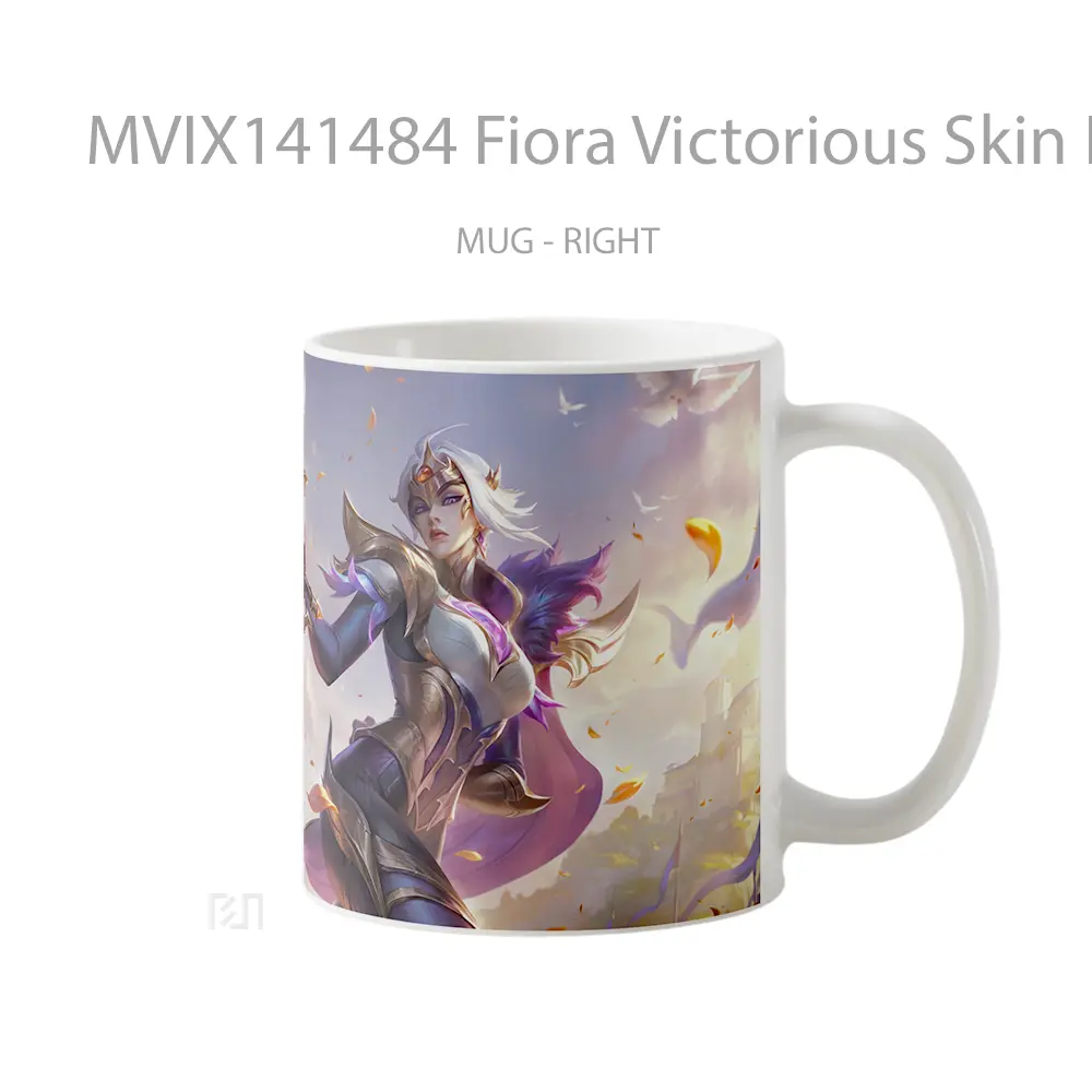 Mug Fiora Victorious Skin Lol Splash A Cangkir Gamer - All-side / Desain