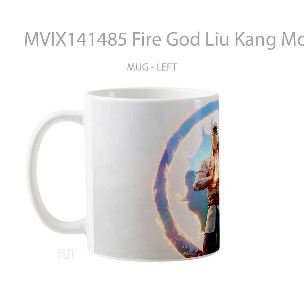 Mug Fire God Liu Kang Mortal Kombat 1 Game Cangkir Gamer - All-side / Desain