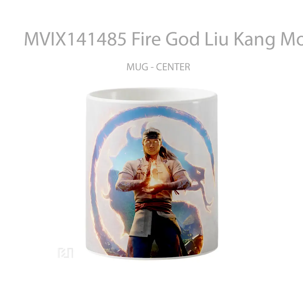 Mug Fire God Liu Kang Mortal Kombat 1 Game Cangkir Gamer