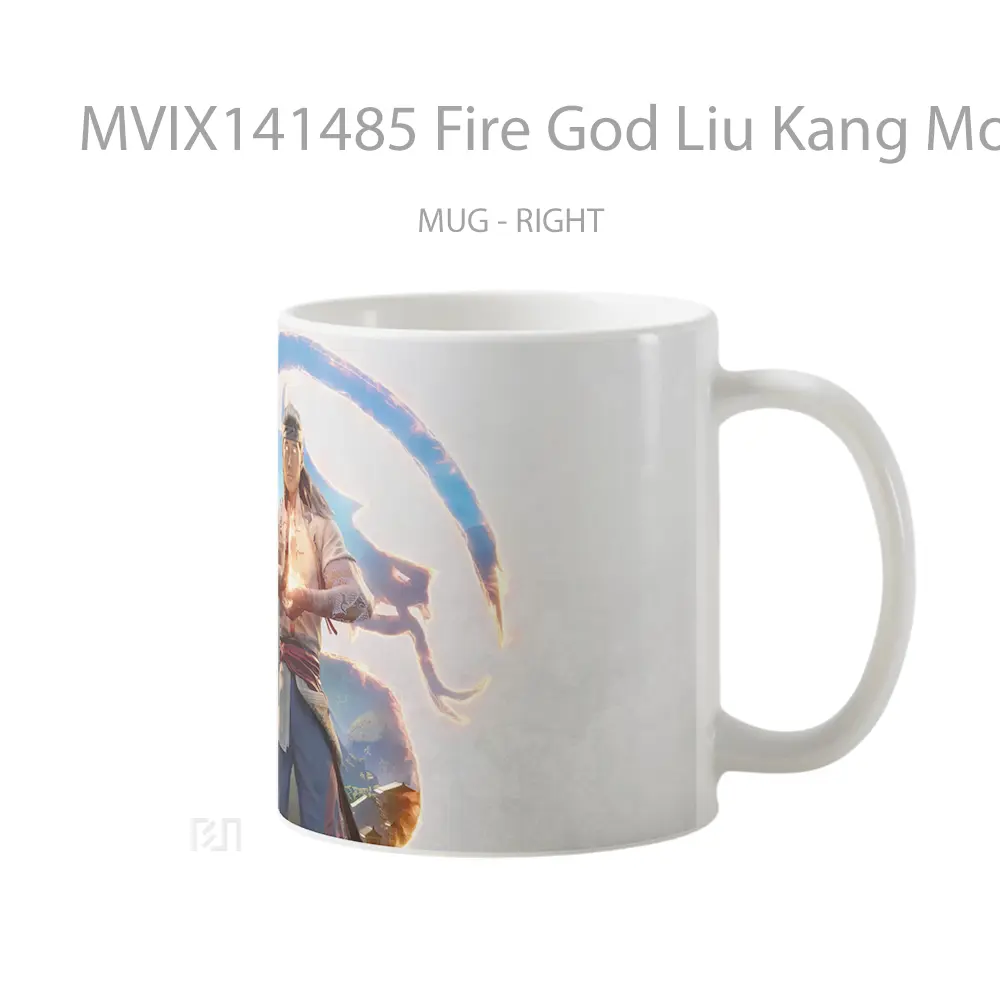 Mug Fire God Liu Kang Mortal Kombat 1 Game Cangkir Gamer - All-side / Desain