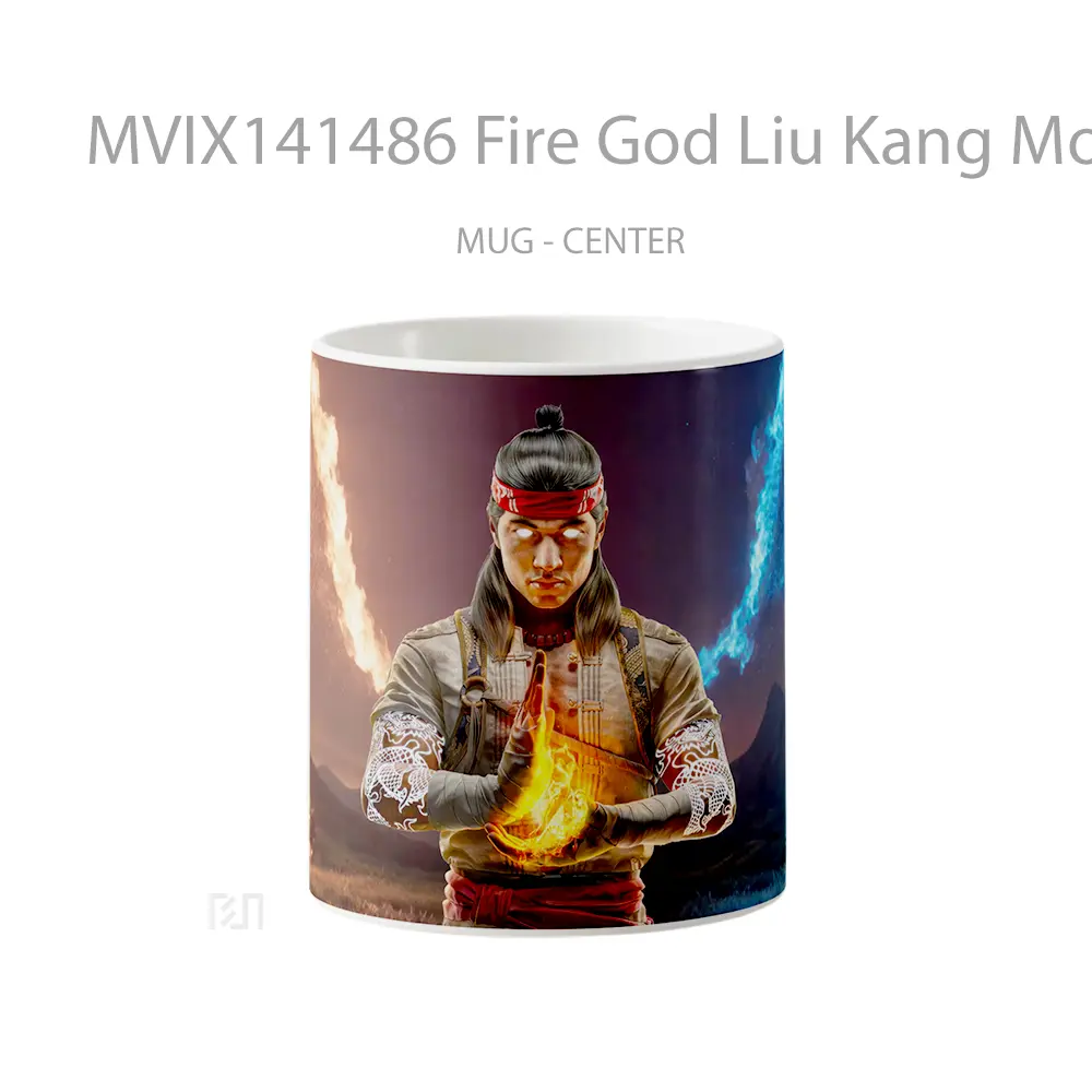 Mug Fire God Liu Kang Mortal Kombat 1 Gelas Keramik Unik